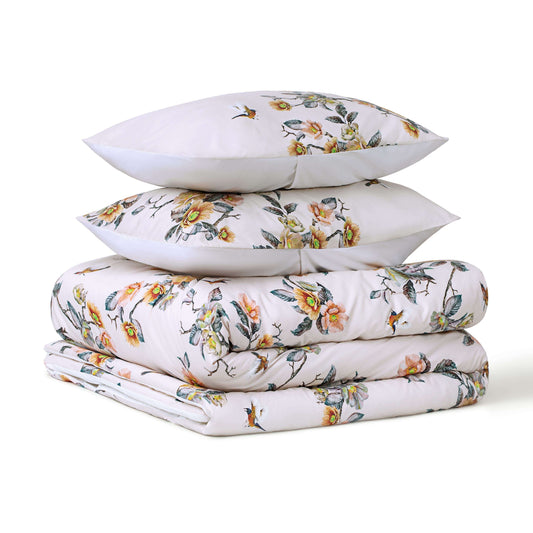 Garden Percale Comforter Set products stacked on top of each other